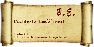 Buchholz Emánuel névjegykártya